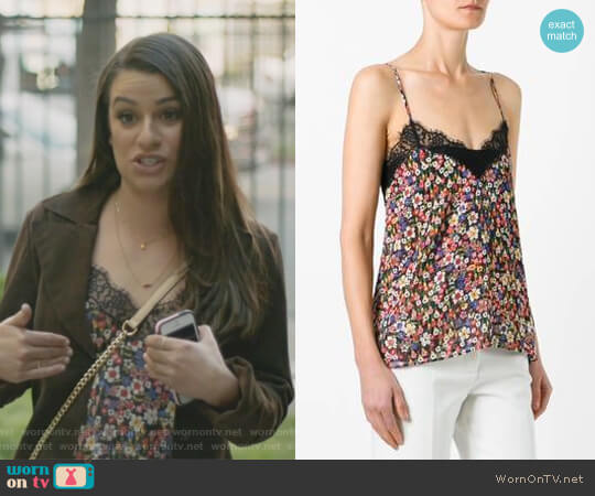 The Kooples Floral Print Camisole Top worn by Valentina Barella (Lea Michele) on The Mayor