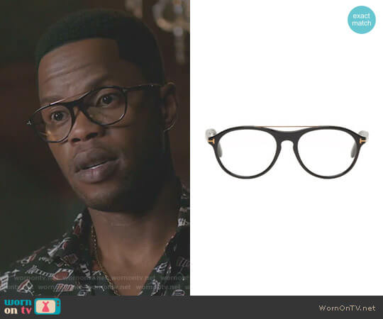 Tom Ford Black Pilot Shape Glasses worn by Jeff Colby (Sam Adegoke) on Dynasty