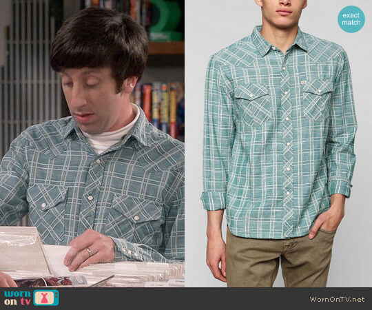 Salt Valley at Delco Chambray Plaid Western Shirt worn by Howard Wolowitz (Simon Helberg) on The Big Bang Theory