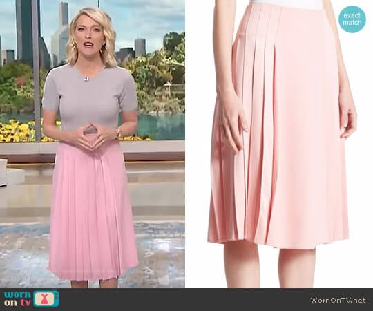 Victoria Beckham Pleated Midi Skirt worn by Megyn Kelly on Today