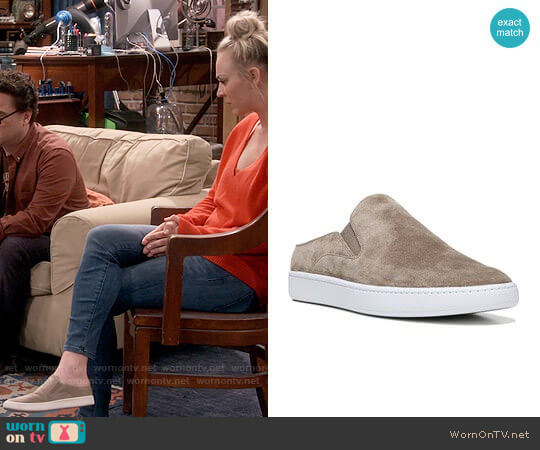 Vince Verrell Slip On Sneaker in Woodsmoke worn by Penny Hofstadter (Kaley Cuoco) on The Big Bang Theory