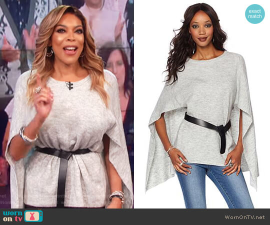 Wendy Williams HSN Collection Wendy Williams Sweater Knit Capelet Top worn by Wendy Williams on The Wendy Williams Show