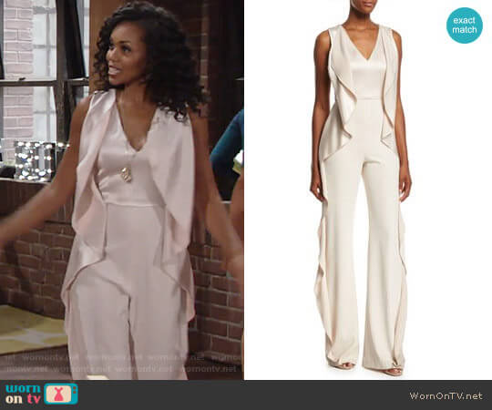 Alice + Olivia Sarandon Jumpsuit worn by Hilary Curtis (Mishael Morgan) on The Young and the Restless