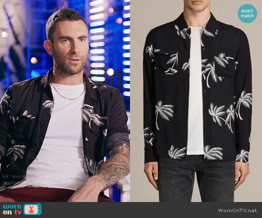 All Saints Offshore Shirt worn by Adam Levine on The Voice