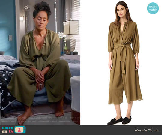 Apiece Apart Isla Wide Leg Jumpsuit worn by Rainbow Johnson (Tracee Ellis Ross) on Black-ish