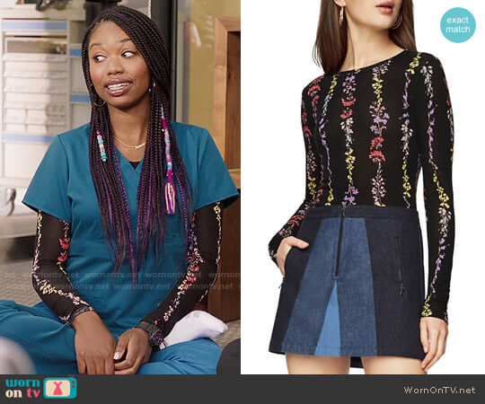 Bcbgmaxazria Agda Top worn by Tamra (Xosha Roquemore) on The Mindy Project