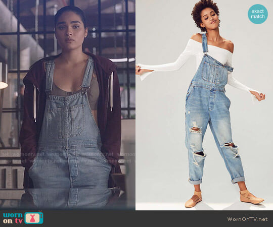 BDG Ryder Boyfriend Overall in Vintage Slash worn by Simone Davis (Brittany O'Grady) on Star