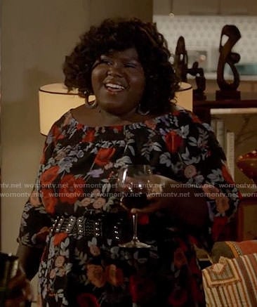 Becky’s black floral dress on Empire