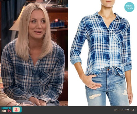 Bella Dahl Plaid Button-Down Shirt worn by Penny Hofstadter (Kaley Cuoco) on The Big Bang Theory