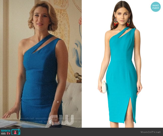 Black Halo Yara Dress worn by Petra Solano (Yael Grobglas) on Jane the Virgin