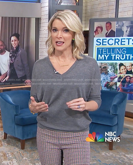 Megyn’s contrast check pants on Megyn Kelly Today