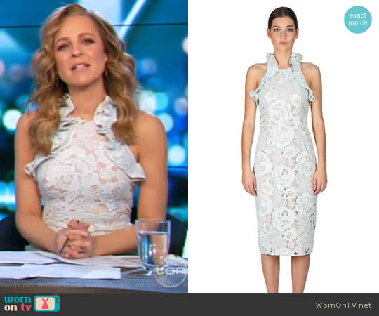 Cooper St Sky Beauty High Neck Dress worn by Carrie Bickmore on The Project