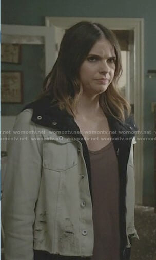 Malia’s distressed denim jacket on Teen Wolf