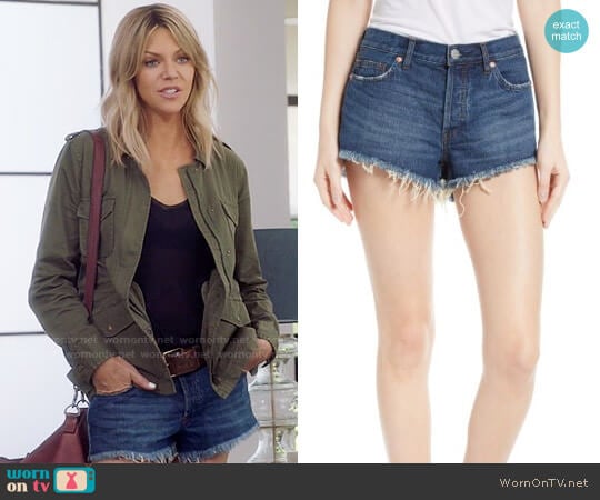 Free People Cutoff Denim Shorts worn by Mackenzie Murphy (Kaitlin Olson) on The Mick