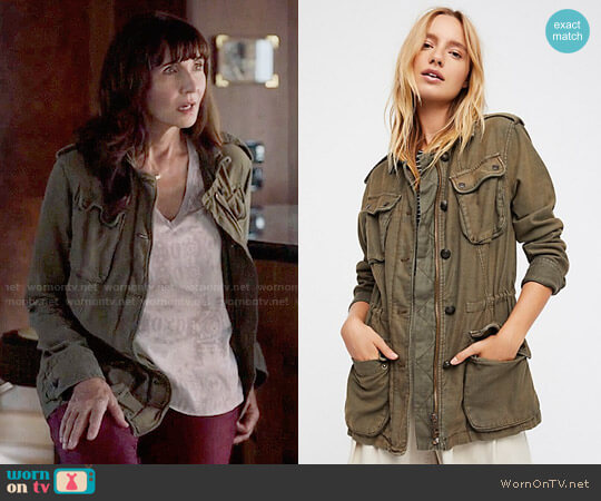 Free People Not Your Brothers Surplus Jacket worn by Gail Klostermann (Mary Steenburgen) on Last Man On Earth