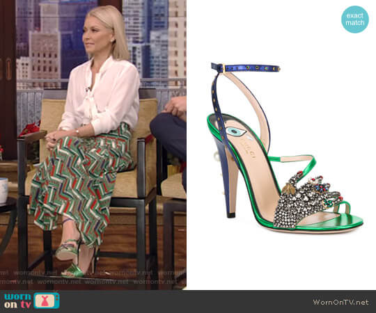 Gucci Wangy Sandals worn by Kelly Ripa on Live with Kelly and Mark
