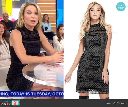 Guess Olivia Textured Dress worn by Amy Robach on Good Morning America