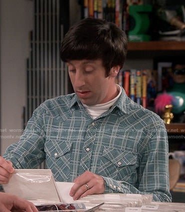 Howard’s light green checked shirt on The Big Bang Theory