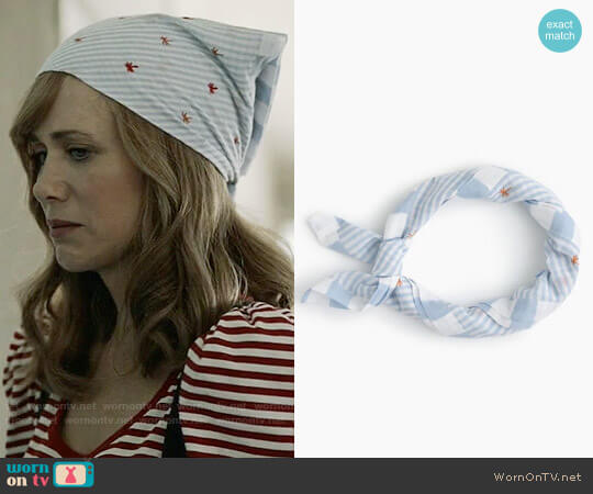 J.Crew Striped Bandana with Palm Trees worn by Pamela Brinton (Kristen Wiig) on Last Man On Earth