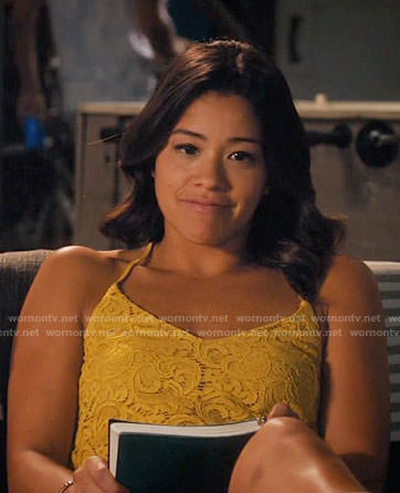 Jane’s yellow lace cami on Jane the Virgin