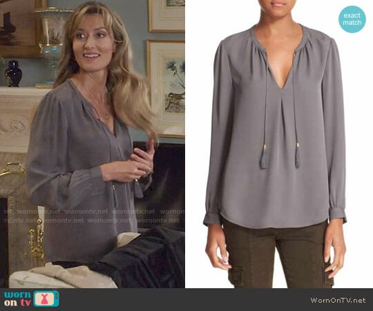 Joie Calla Blouse worn by Alex Kirkman (Natascha McElhone) on Designated Survivor