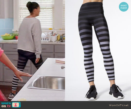 K-Deer Jody Stripe Leggings worn by Rainbow Johnson (Tracee Ellis Ross) on Black-ish