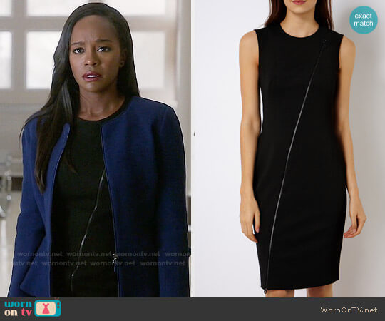 Karen Millen Zip Detail Dress worn by Michaela Pratt (Aja Naomi King) on How to Get Away with Murder