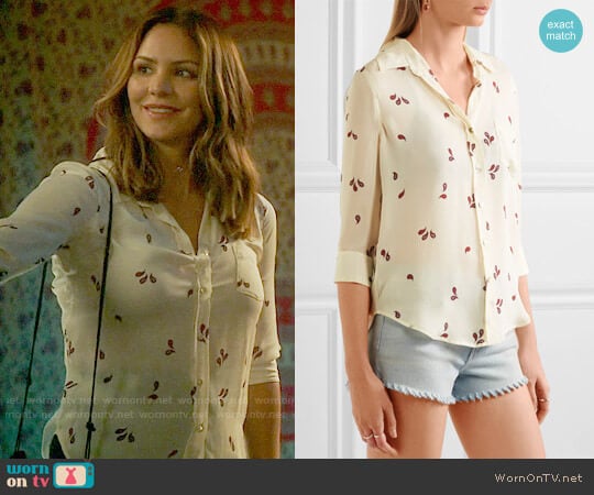 LAgence Ryan Shirt in Paisley Print worn by Paige Dineen (Katharine McPhee) on Scorpion