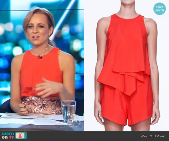 Life with Bird Nautilus Top worn by Carrie Bickmore on The Project