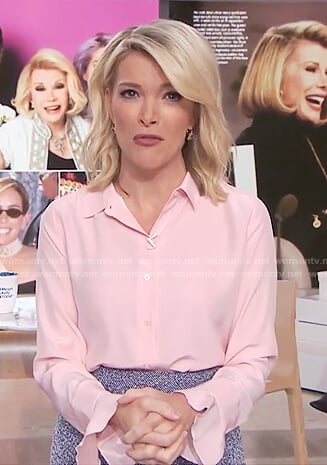 Megyn’s pink long sleeve ruffle cuff blouse on Megyn Kelly Today