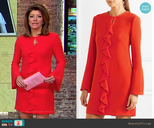 Rachel Zoe Monner Mini Dress worn by Norah O'Donnell on CBS Mornings