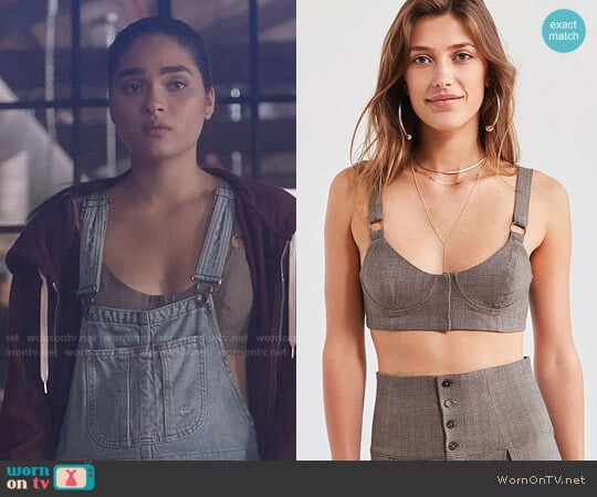 Silence + Noise Eloise Menswear Bustier Top worn by Simone Davis (Brittany O'Grady) on Star