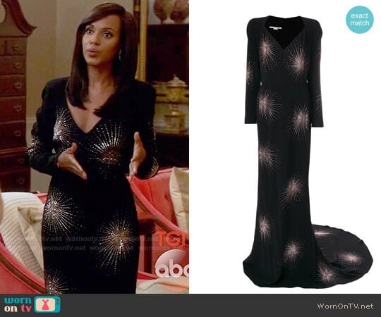 Stella McCartney Crystal Embellished Firework Gown worn by Olivia Pope (Kerry Washington) on Scandal