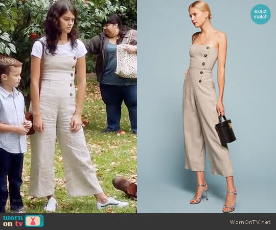 Reformation Tortuga Jumpsuit in Oatmeal worn by Sabrina Pemberton (Sofia Black D'Elia) on The Mick