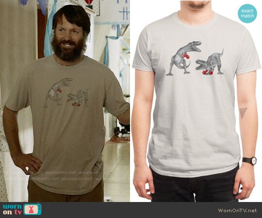 T-Rex Boxing T-shirt from Threadless worn by Phil Miller (Will Forte) on Last Man On Earth