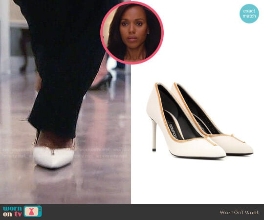 Tom Ford Zip Up Pumps worn by Olivia Pope (Kerry Washington) on Scandal