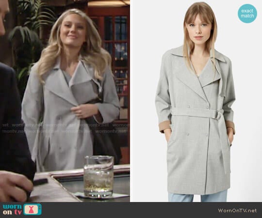 Topshop Double Breasted Trench Coat worn by Abby Newman (Melissa Ordway) on The Young and the Restless