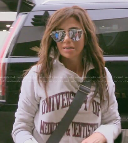 Peggy’s university of medicine and Dentistry sweater on The Real Housewives of OC