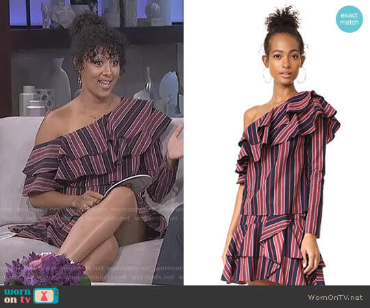 Wayf Cheyenne One Shoulder Top worn by Tamera Mowry on The Real