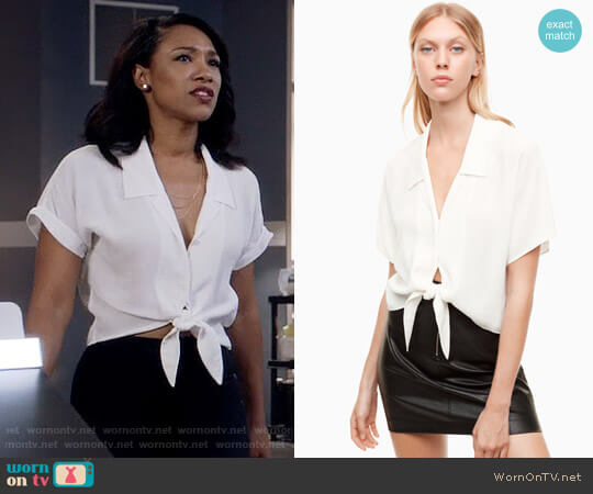 Wilfred Free Huang Blouse in Oak worn by Iris West (Candice Patton) on The Flash