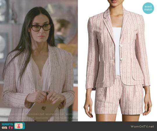 Anthony Thomas Melillo Cotton Linen School Boy Blazer worn by Claudia Fletcher (Demi Moore) on Empire