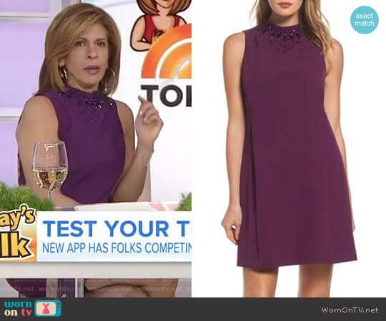 Adrianna Papell Beaded Trapeze Dress worn by Hoda Kotb on Today