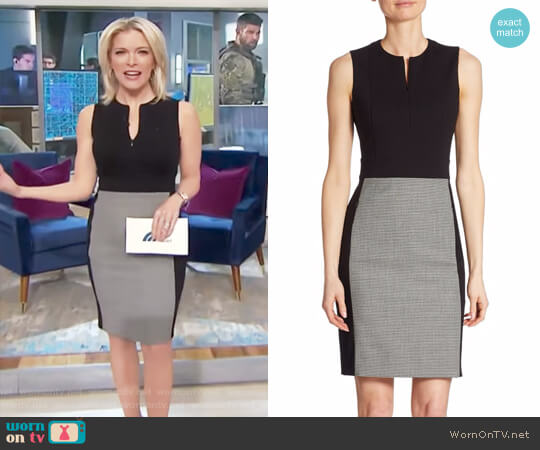 Akris Punto Houndstooth Panel Sheath Dress worn by Megyn Kelly on Today