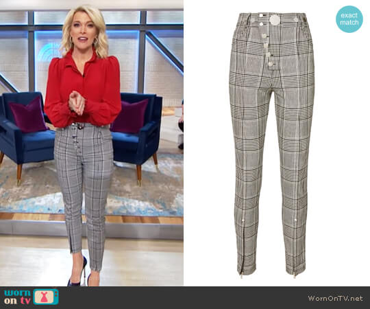 Alexander Wang High-Waisted Plaid Leggings worn by Megyn Kelly on Today