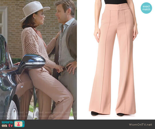 Alice + Olivia Dawn High Waisted Pants worn by Cristal Flores (Nathalie Kelley) on Dynasty