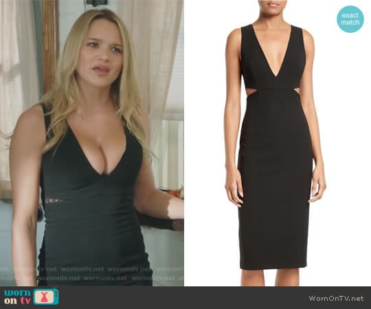 Alice + Olivia Riki Cutout Sheath Dress worn by Clementine Hughes (Hunter King) on Life in Pieces