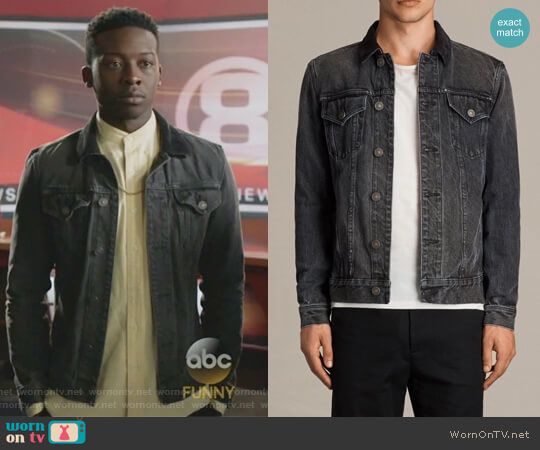 All Saints Gravel Denim Jacket worn by Courtney Rose (Brandon Micheal Hall) on The Mayor