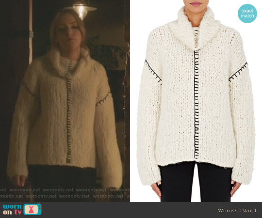 Altuzarra Ricci Sweater worn by Fallon Carrington (Elizabeth Gillies) on Dynasty