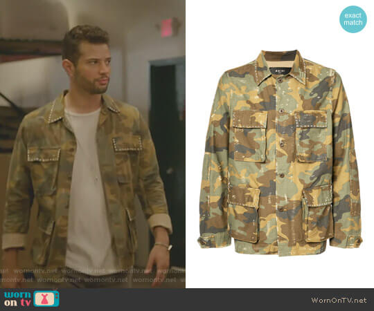 Amiri Military Shirt Jacket worn by Sam Flores (Rafael de la Fuente) on Dynasty