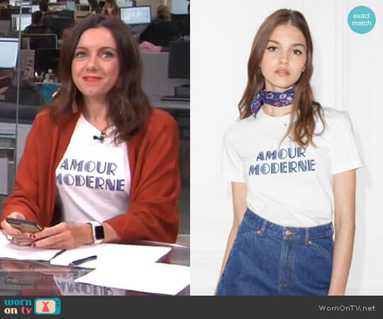 & Other Stories Amour Moderne Tee worn by Melanie Bromley on E! News